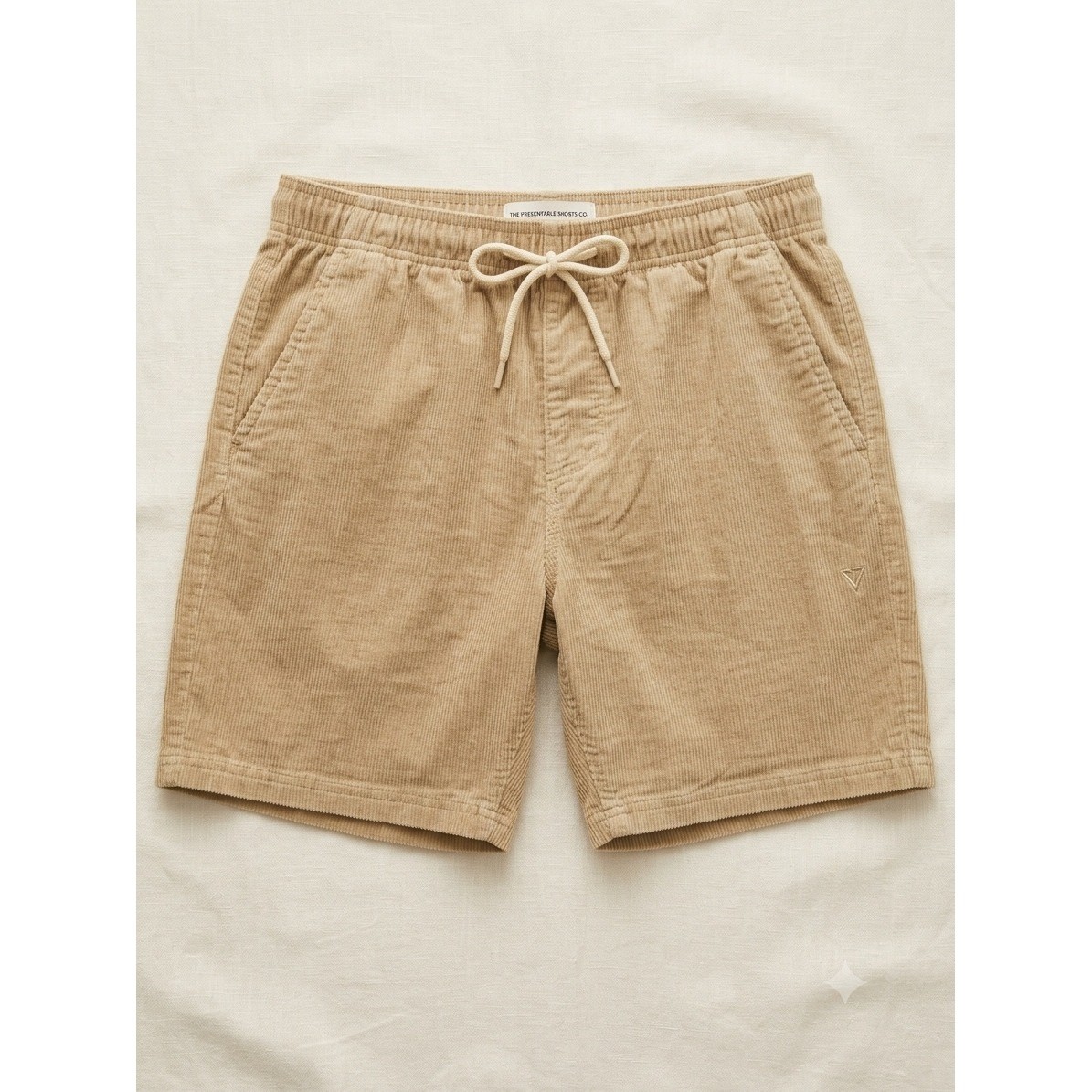Vissla Presentable Corduroy Shorts Mens Medium Khaki Tan Organic Cotton New No T
