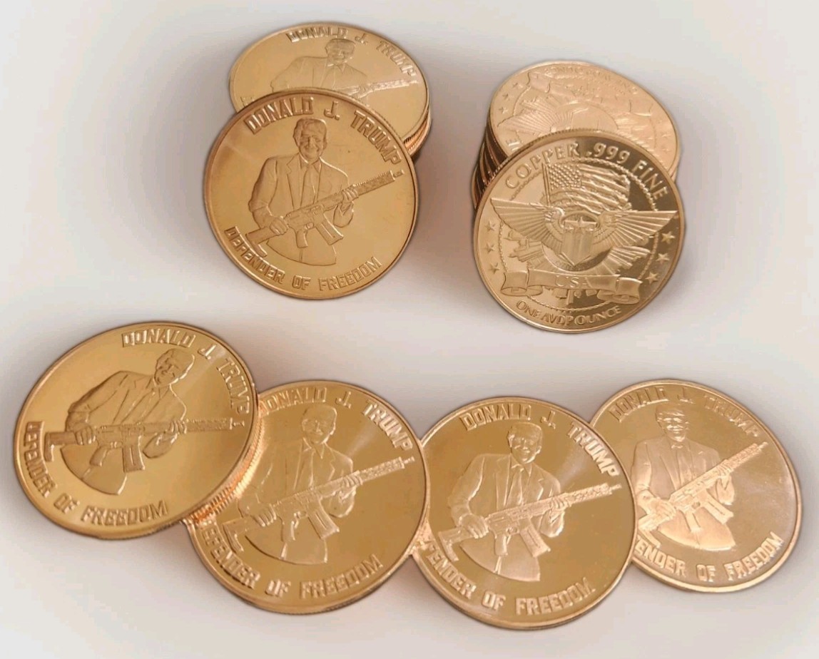 Full Tube Of 20-1 Oz Copper Rounds .999 Pure President Trump Defender Of Freedom Full Tube Of 20-1 Oz Copper Rounds .999 Pure President Trump Defender Of Freedom