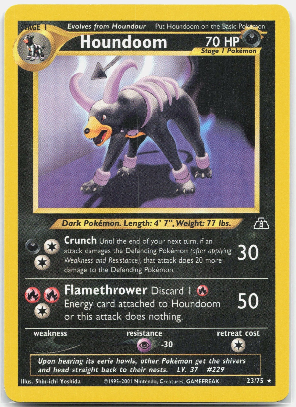 Houndoom (23) Rare Neo Discovery N2 Darkness Unlimited 23/75 2001 NM