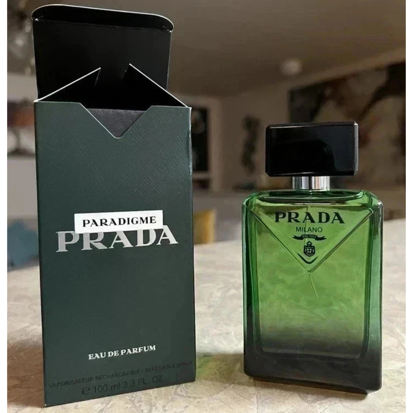 Prada Paradigme 3.3 Oz / 100mL Eau de Parfum Men New Sealed Box Prada Paradigme 3.3 Oz / 100mL Eau de Parfum Men New Sealed Box