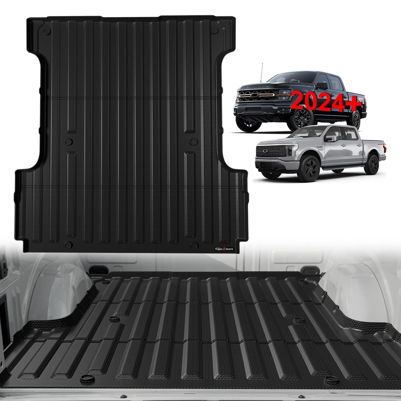 TripleAliners Truck Mat Compatible with 2024-2026 Ford F150 & Lightning 5.5FT...