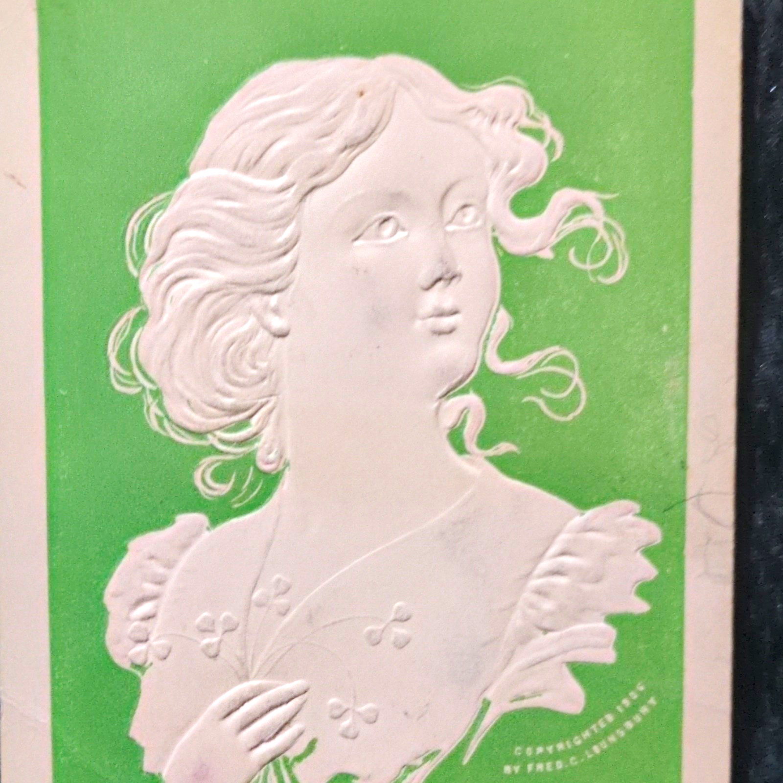 Early 1900's The Irish Girl Antique Postcard