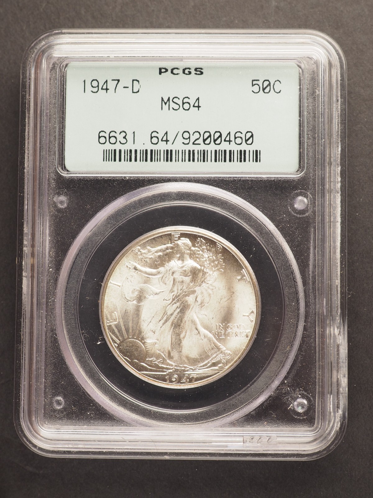 1947-D Walking Liberty Half Dollar PCGS MS64 OGH -  G2492