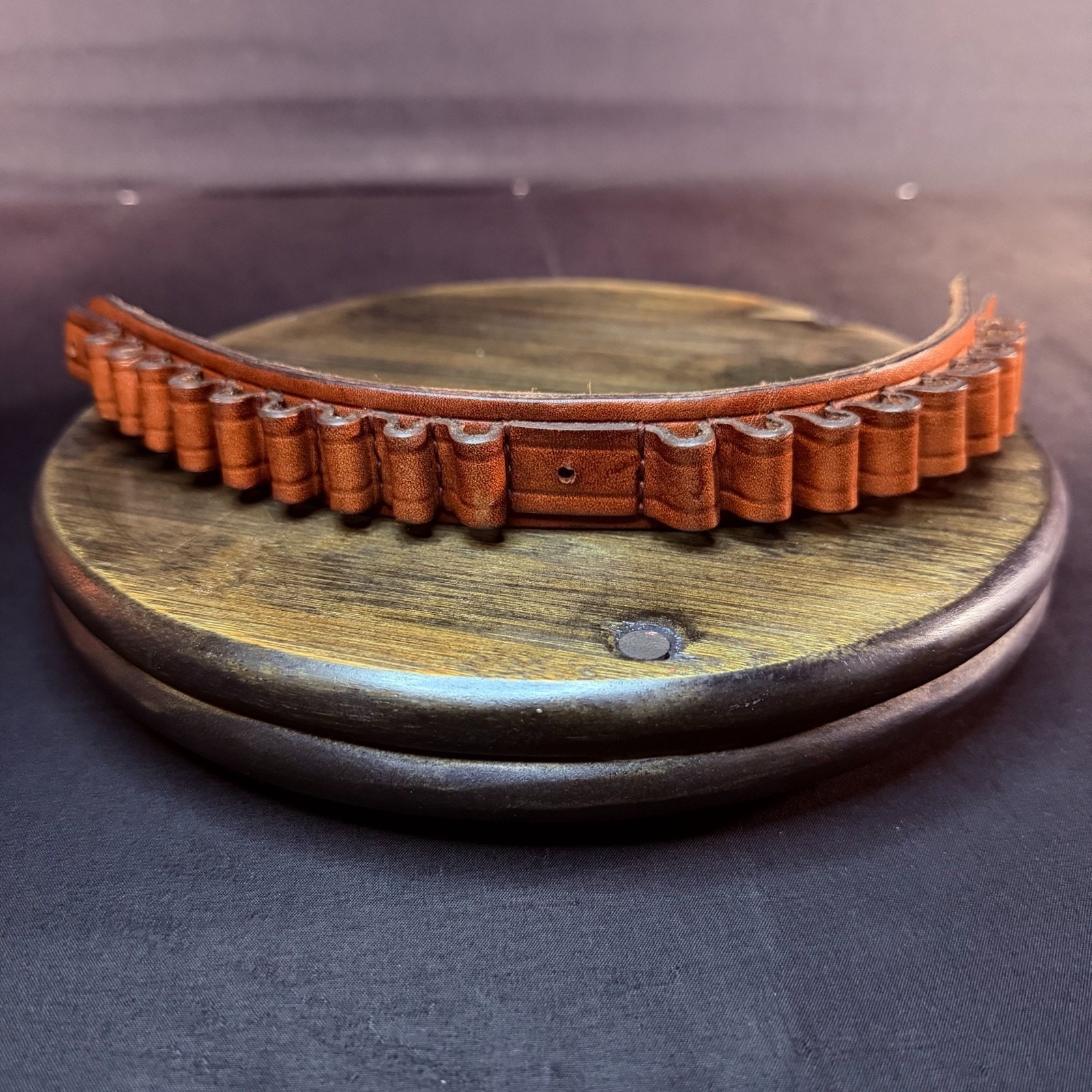 Don Hume Bullet Loops For Shoulder Strap or Belt 18 Pistol Cartridges Leather
