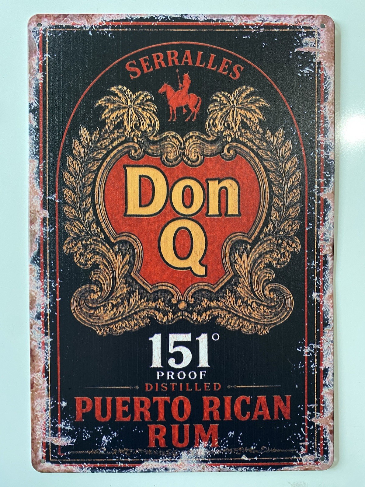Don Q Puerto Rican Rum Sign - Serralles 151 Proof Distilled - Vintage Style Don Q Puerto Rican Rum Sign - Serralles 151 Proof Distilled - Vintage Style
