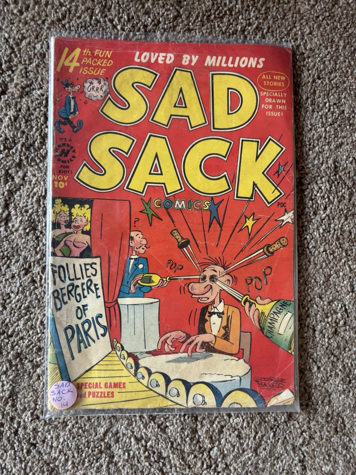 Sad Sack Comics #14 1951 Golden Age George Baker Harvey Comics 2.5 Raw READ Sad Sack Comics #14 1951 Golden Age George Baker Harvey Comics 2.5 Raw READ