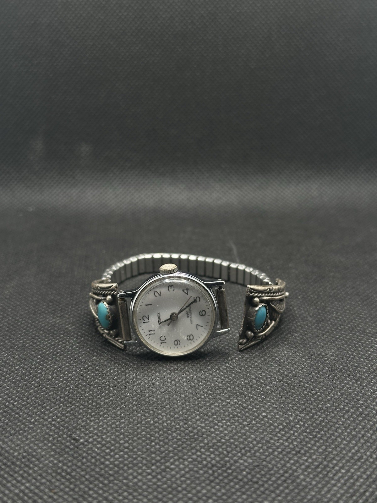 Gorgeous Vintage Southwestern Turquoise Sterling Silver Watch Band - Needs TLC