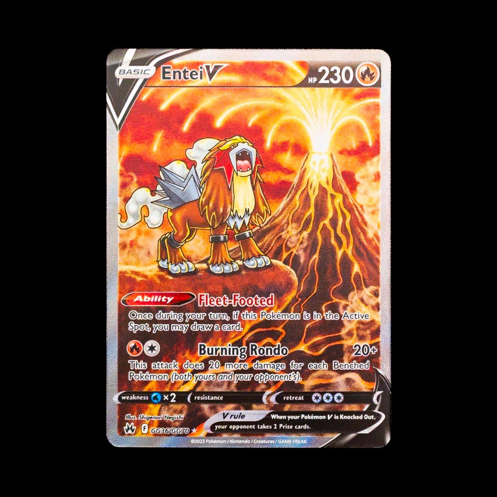 The Pokémon Company Entei V GG36/GG70 Crown Zenith GG Ultra Rare Holo 230 HP The Pokémon Company Entei V GG36/GG70 Crown Zenith GG Ultra Rare Holo 230 HP