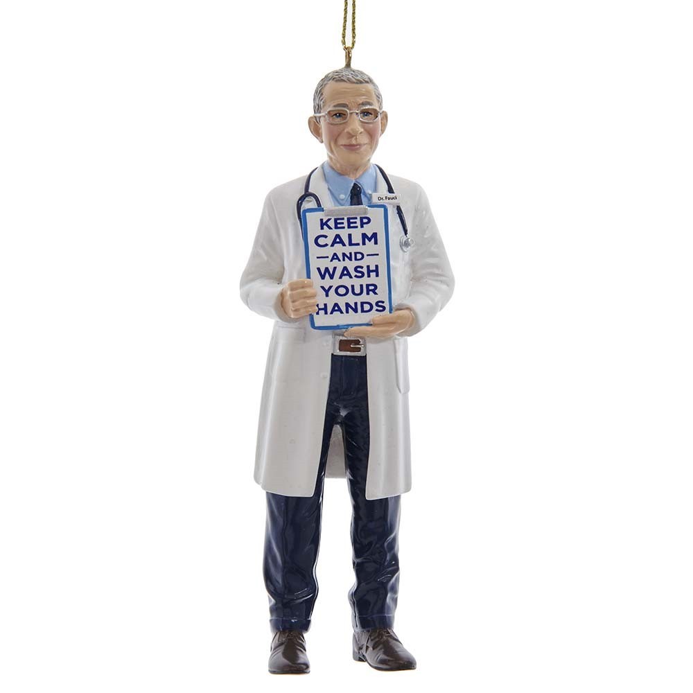 New Kurt Adler Doctor Anthony Fauci Front Line Heroes Keep Calm Ornament E0520 New Kurt Adler Doctor Anthony Fauci Front Line Heroes Keep Calm Ornament E0520
