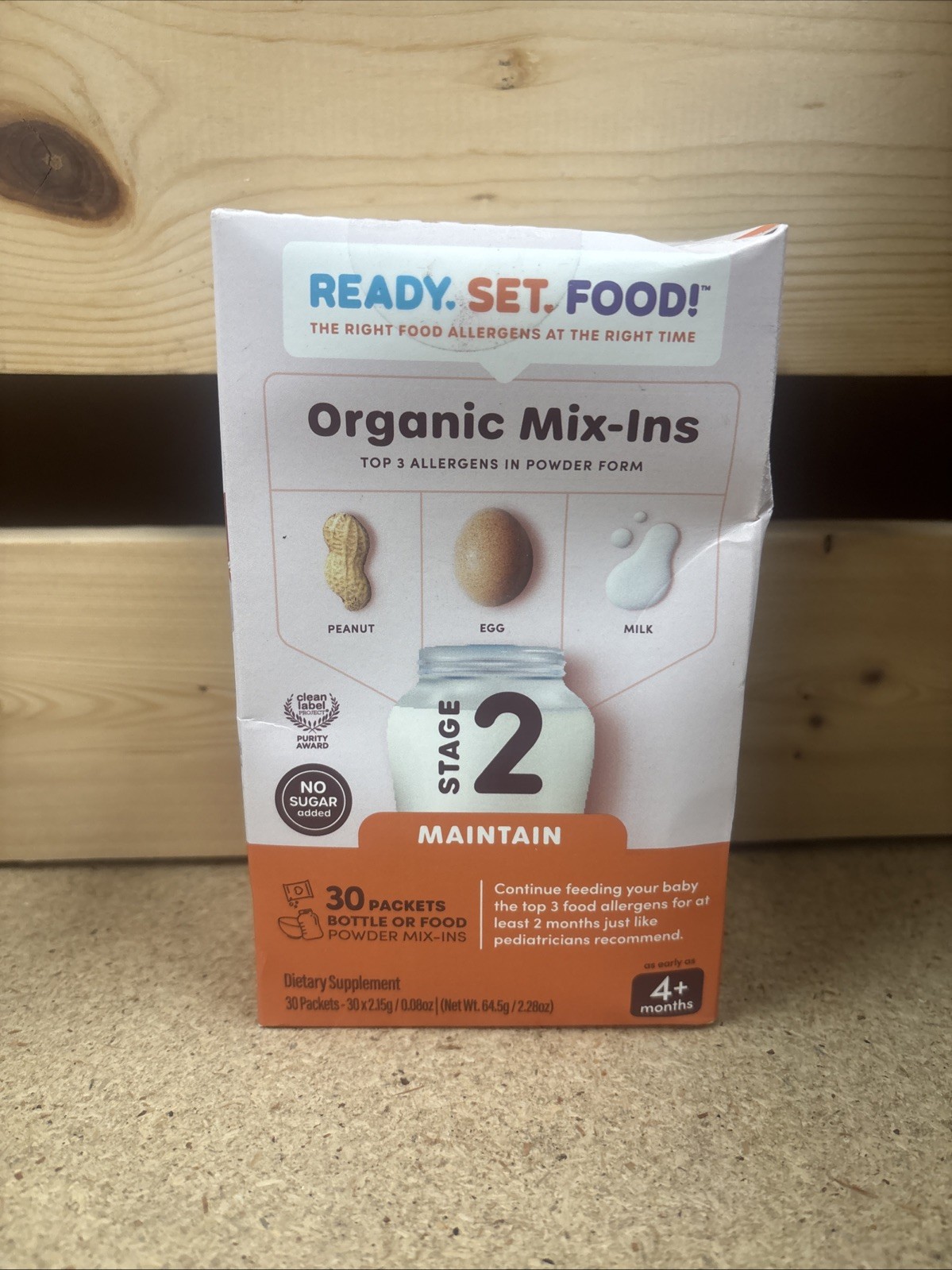 Ready, Set, Food Early Allergen Intro Mix-ins 30 Pack Stage 2 Baby exp: 11/2027
