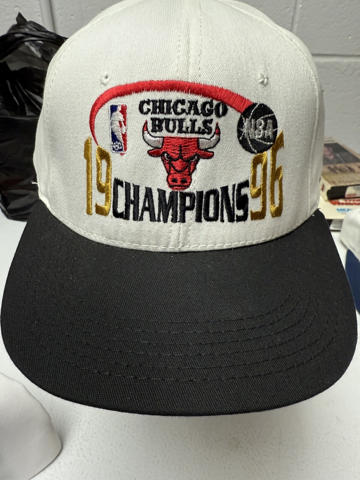 1996 Chicago Bulls NBA Champions Snapback Hat VINTAGE