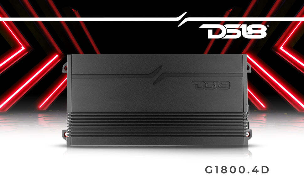 DS18 G1800.4D 1800 Watt 4/2 Channel Full Range Class D Car Audio Amplifier Amp