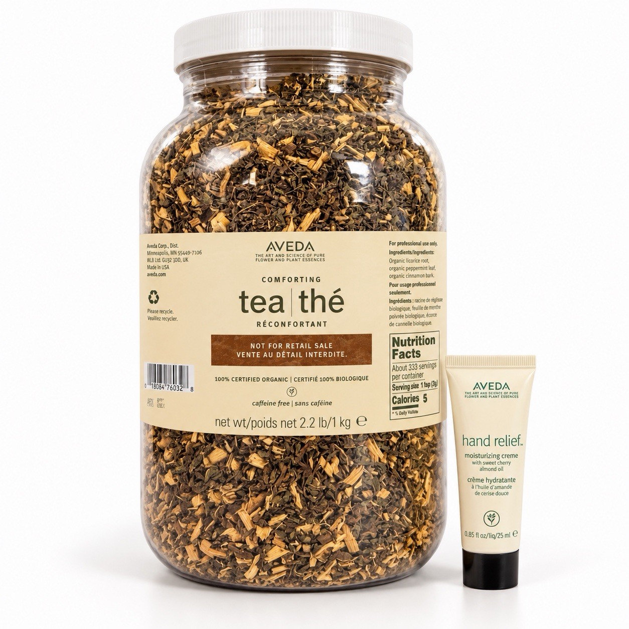 AVEDA COMFORTING TEA THÈ exp 2027 ~ 2.2 lbs ~ Organic Loose Caffeine Free ~ NEW