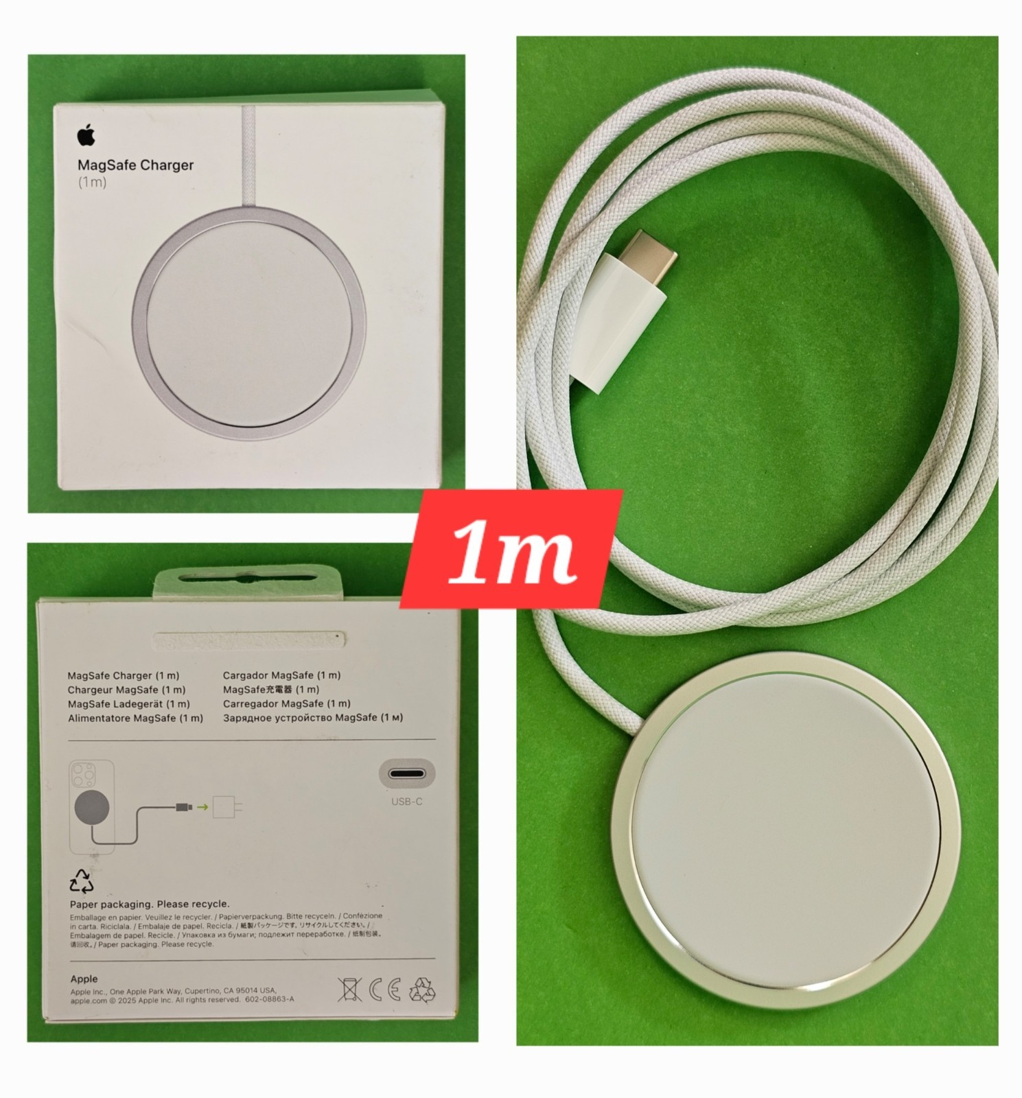 Apple MagSafe Charger Gen 2 25W 1m Braided A2580 MX6X3LL/A Genuine