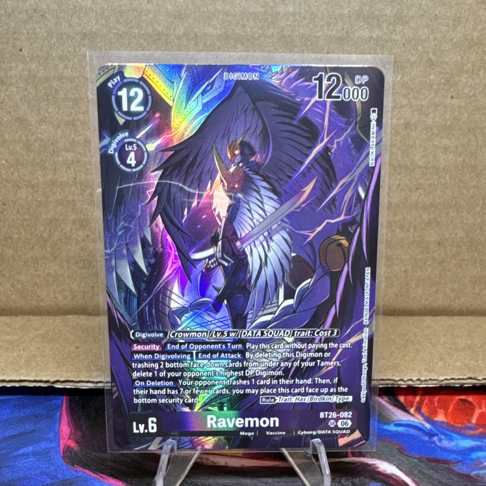 Digimon Card Game Ravemon Alt Art Secret Rare Holo BT26-082 (English)