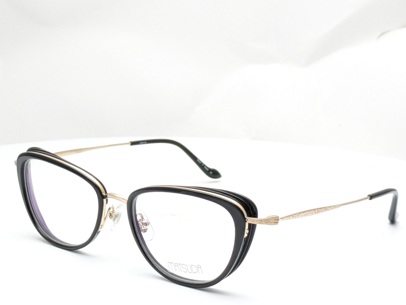 Matsuda M3095 BLK Black Gold Women's Eyeglasses Frames 51-19-142