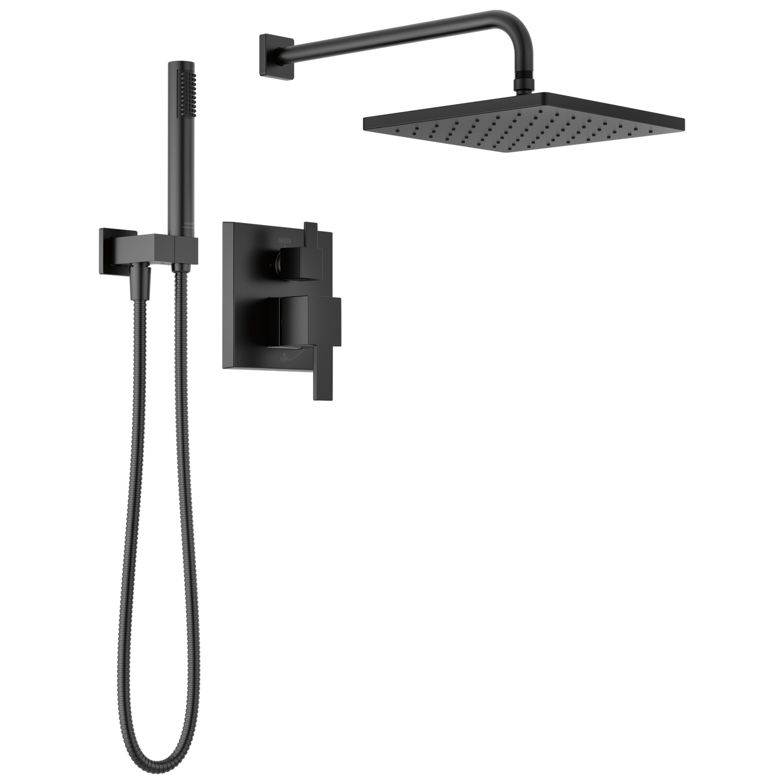 Delta T342701-BL Modern Monitor 14 Series Shower Trim Matte Black Raincan & Hand