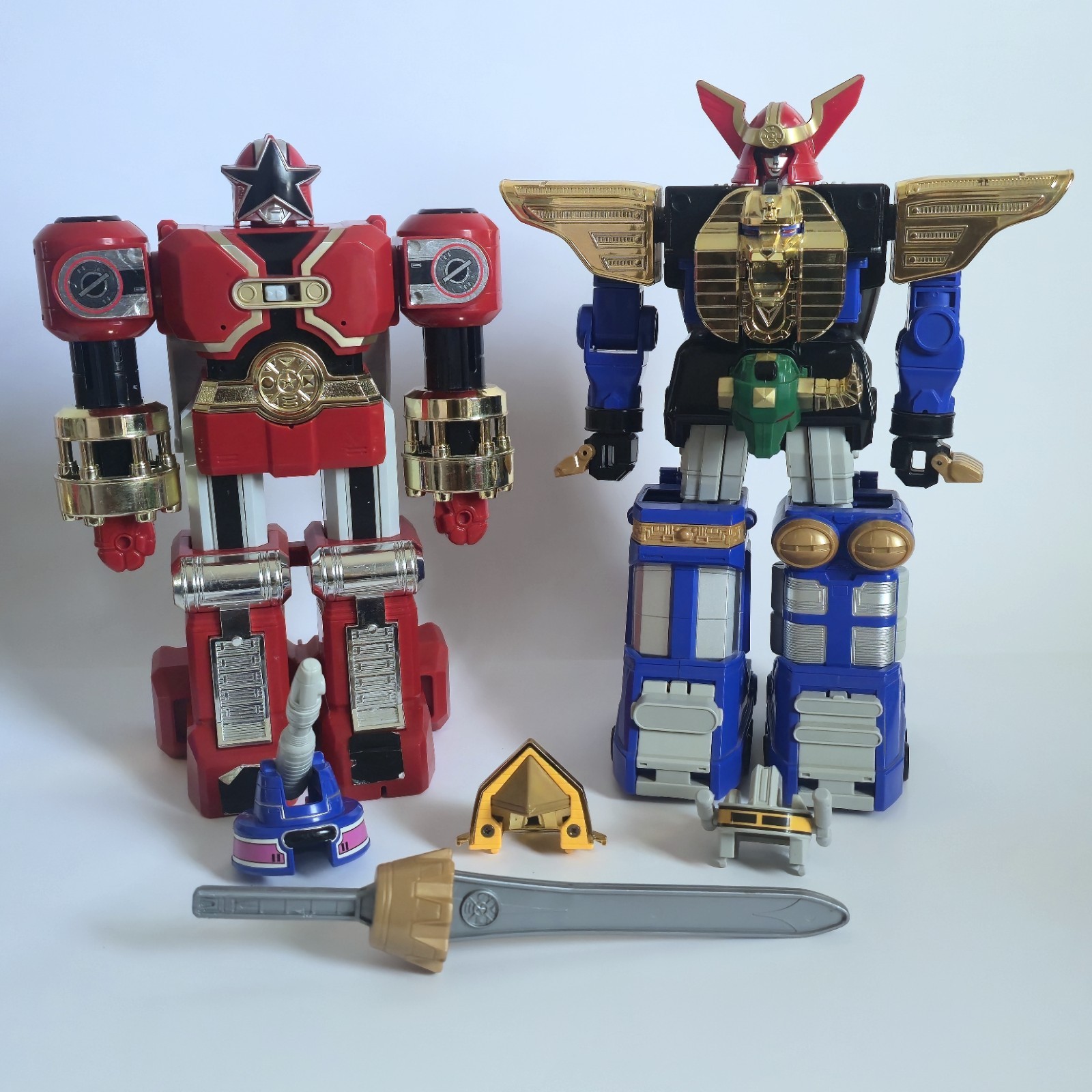 Power Rangers Deluxe Zeo Megazord Red Battlezord w/Helmets Zeo Zord