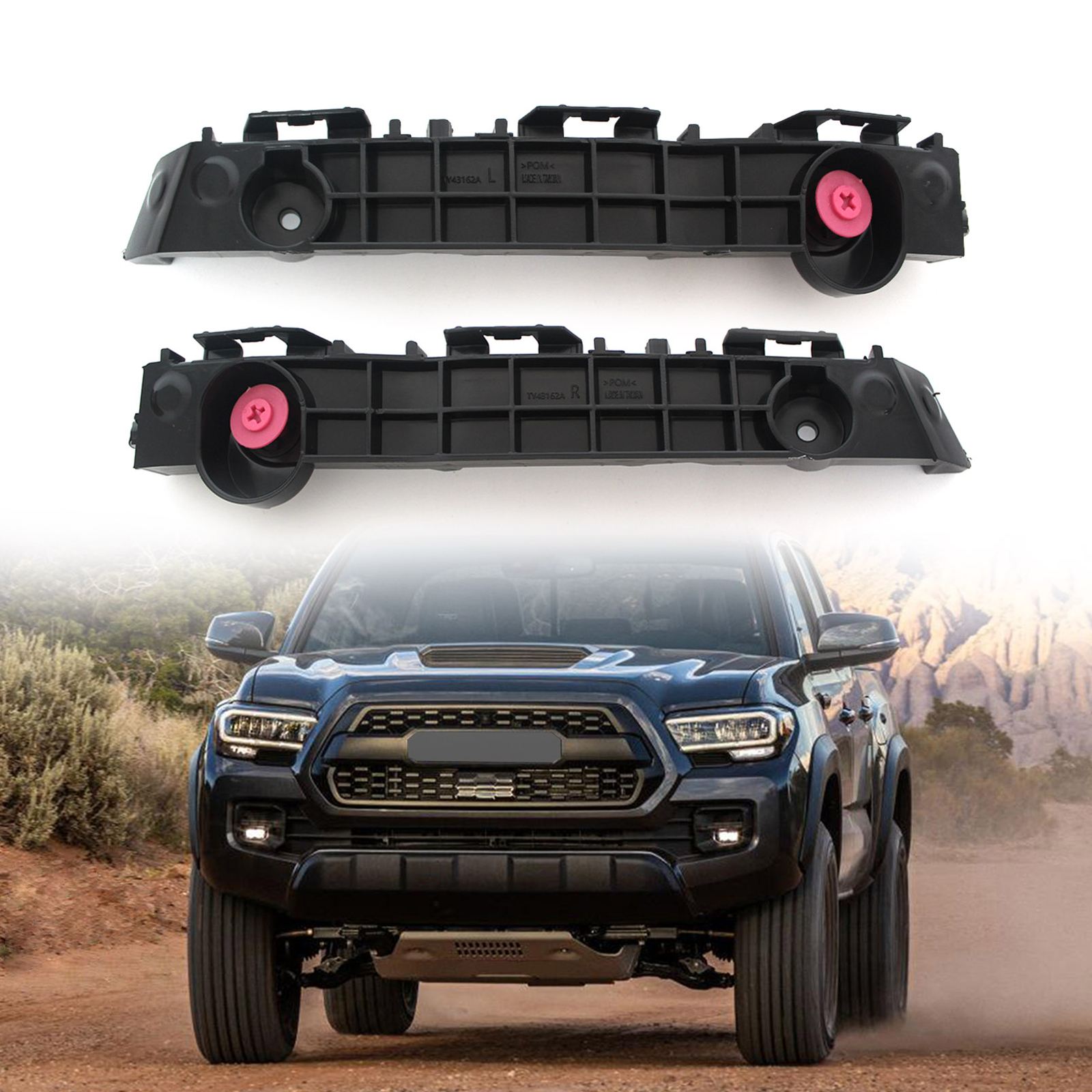 Pair OEM Front Bumper Retainer Support Bracket Sets For 2016-2021 Toyota Tacoma