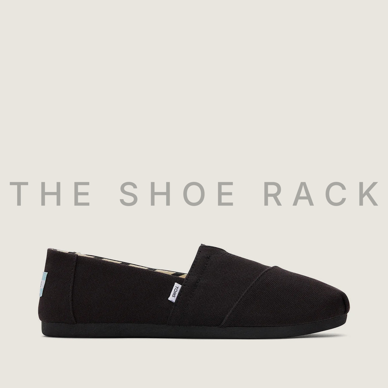 TOMS Alpargata Recycled Cotton Canvas Men's Slip-On Shoes Black New with Box