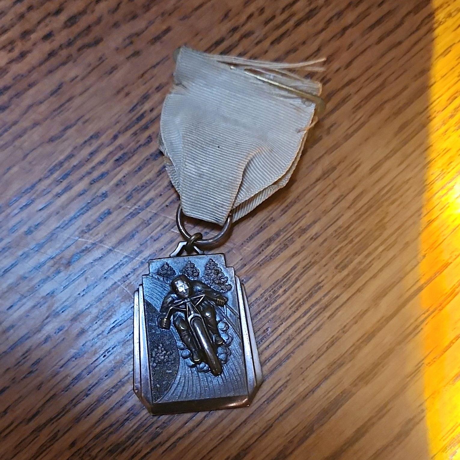 Vintage Brass Motorcycle Pin Vintage Brass Motorcycle Pin