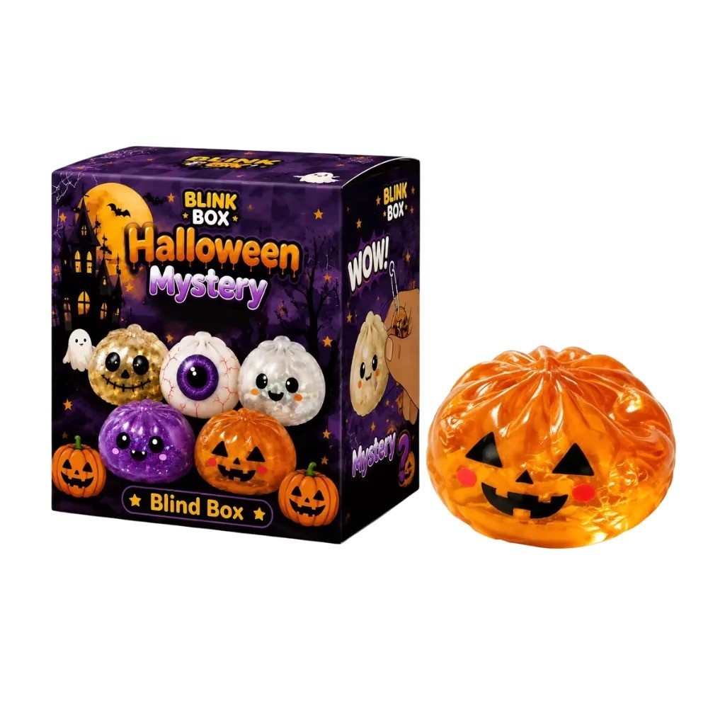 Halloween Glitter Dumpling Squishy Toy Mystery BHalind Box Bun Stress Relief Toy Halloween Glitter Dumpling Squishy Toy Mystery BHalind Box Bun Stress Relief Toy