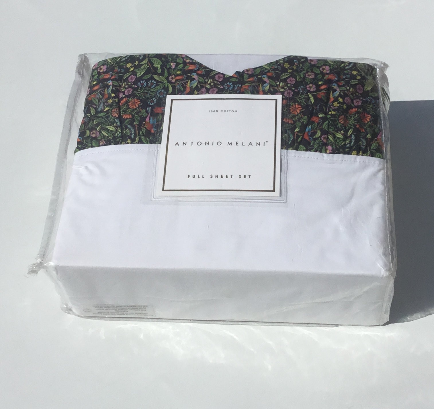 Antonio Melani Full Sheet Set Liberty White Sheet 100% Cotton