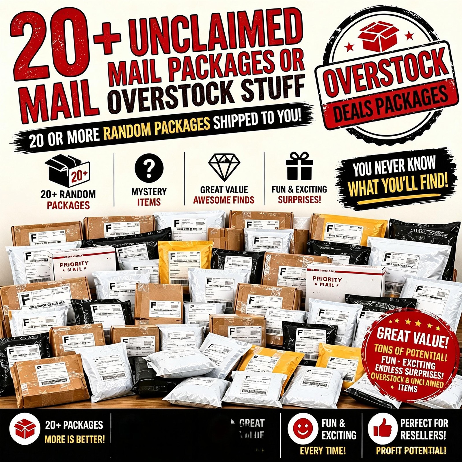 Random 20+ Items | Unclaimed & Overstock Item | Returned Mail | Mystery Boxes Random 20+ Items | Unclaimed & Overstock Item | Returned Mail | Mystery Boxes