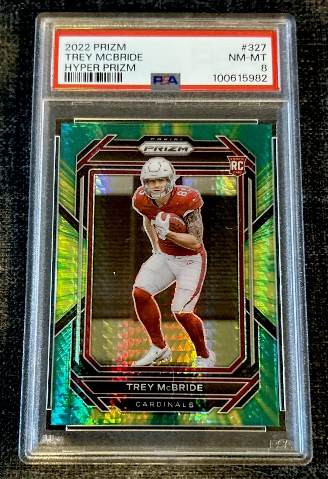 2022 Panini Prizm - TREY MCBRIDE #327 Hyper Green SSP /175 PSA 8 Cardinals 🔥🔥