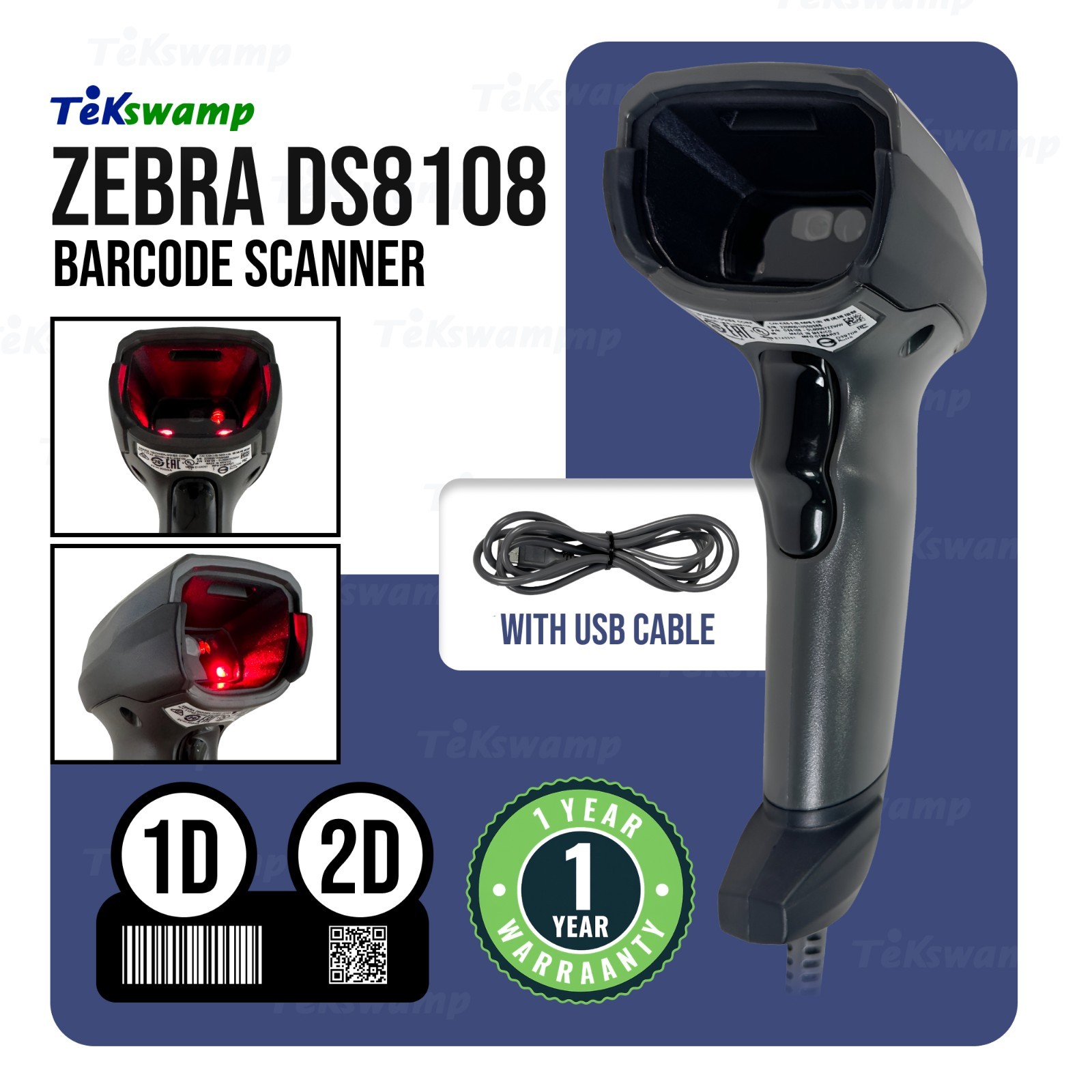 Zebra DS8108-DL Driver’s License Parsing Barcode Scanner 1 YEAR WARRANTY🔥 ⚡️