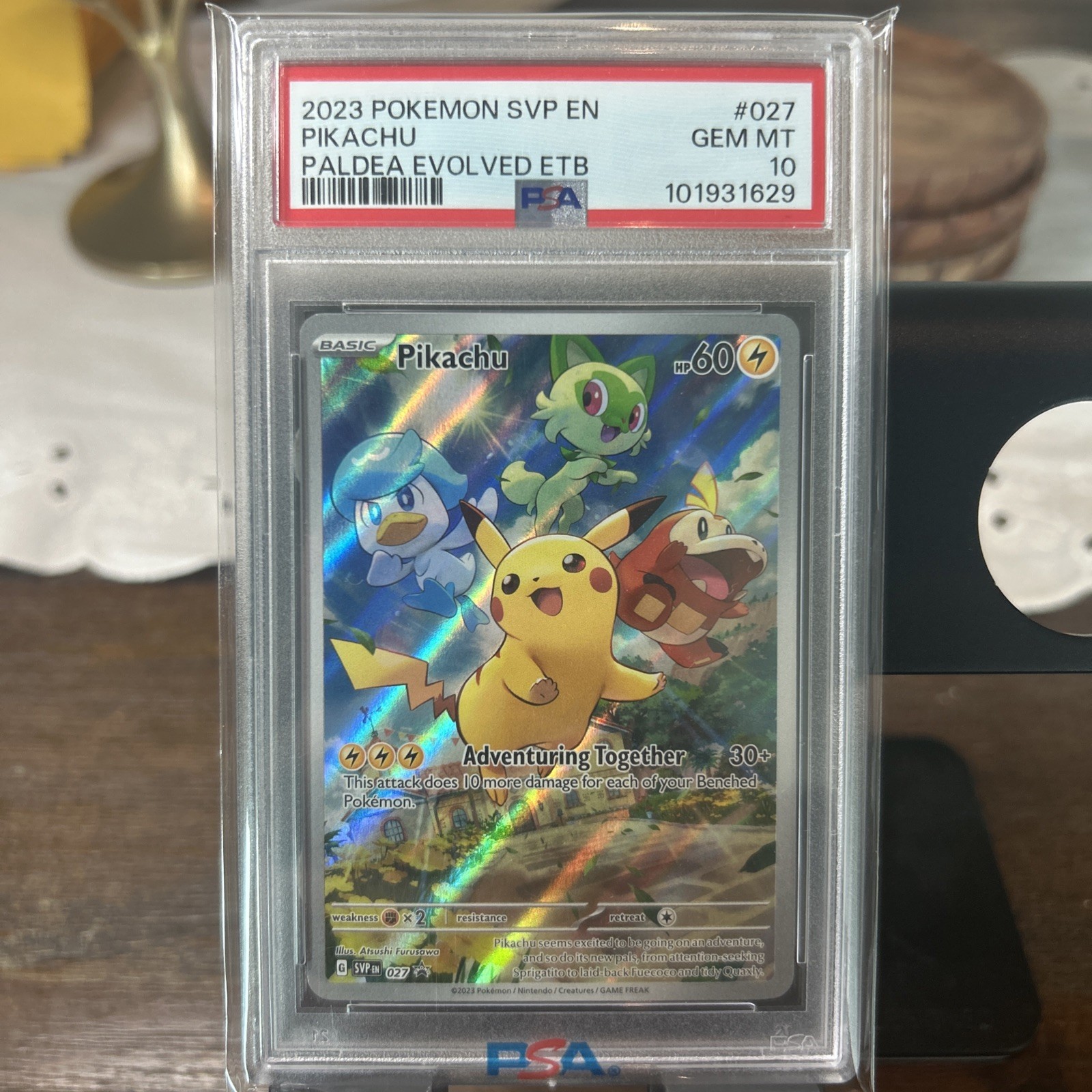 2023 Pokemon Scarlet & Violet EN #027 Pikachu Paldea Evolved ETB PSA 10 2023 Pokemon Scarlet & Violet EN #027 Pikachu Paldea Evolved ETB PSA 10