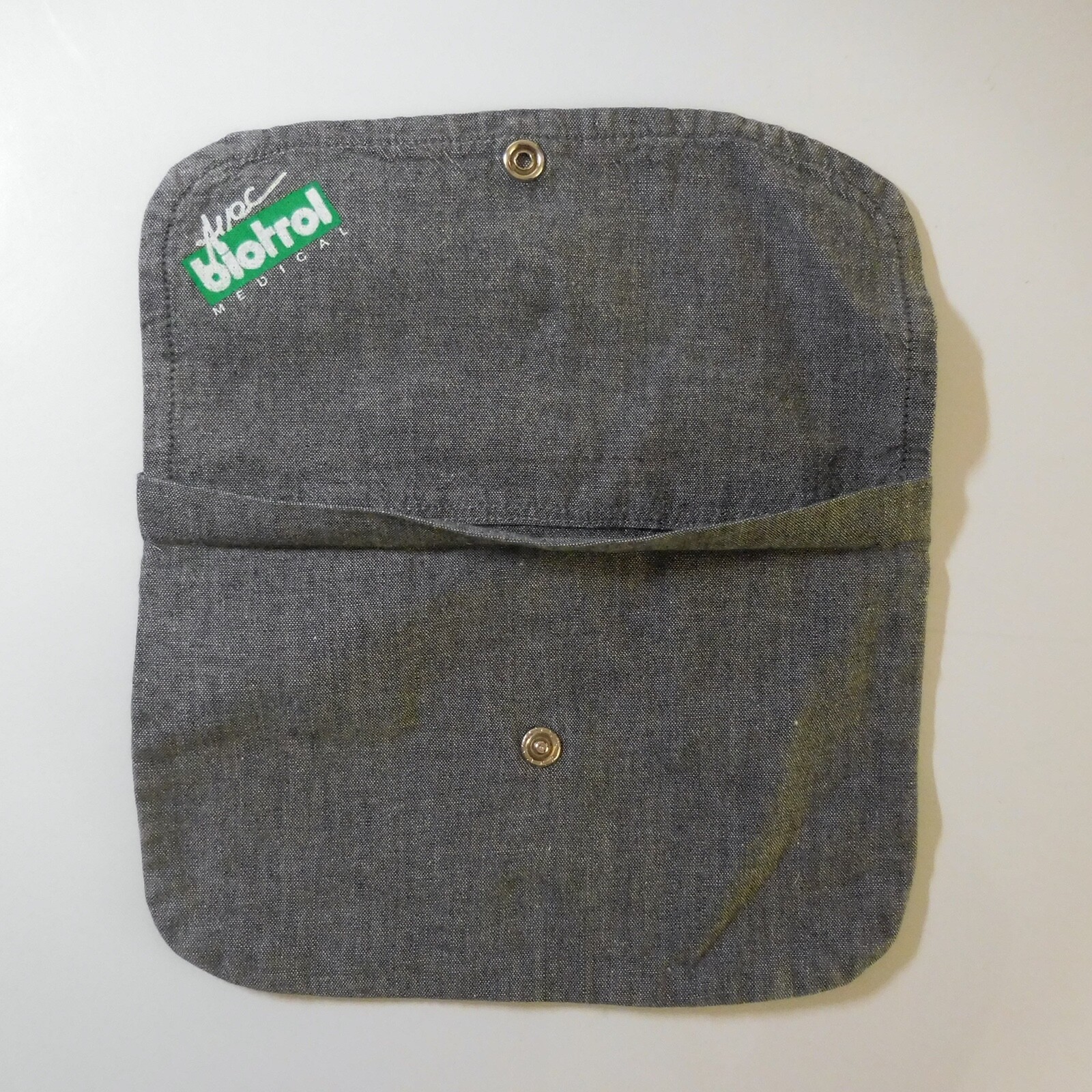 Pocket waist bag gray cotton art deco BIOTROL medical N5565