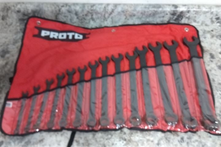 Proto J1200FBASD 14 Pc 3/8 to 1-1/4 In Head Size SAE Combination Wrench Set