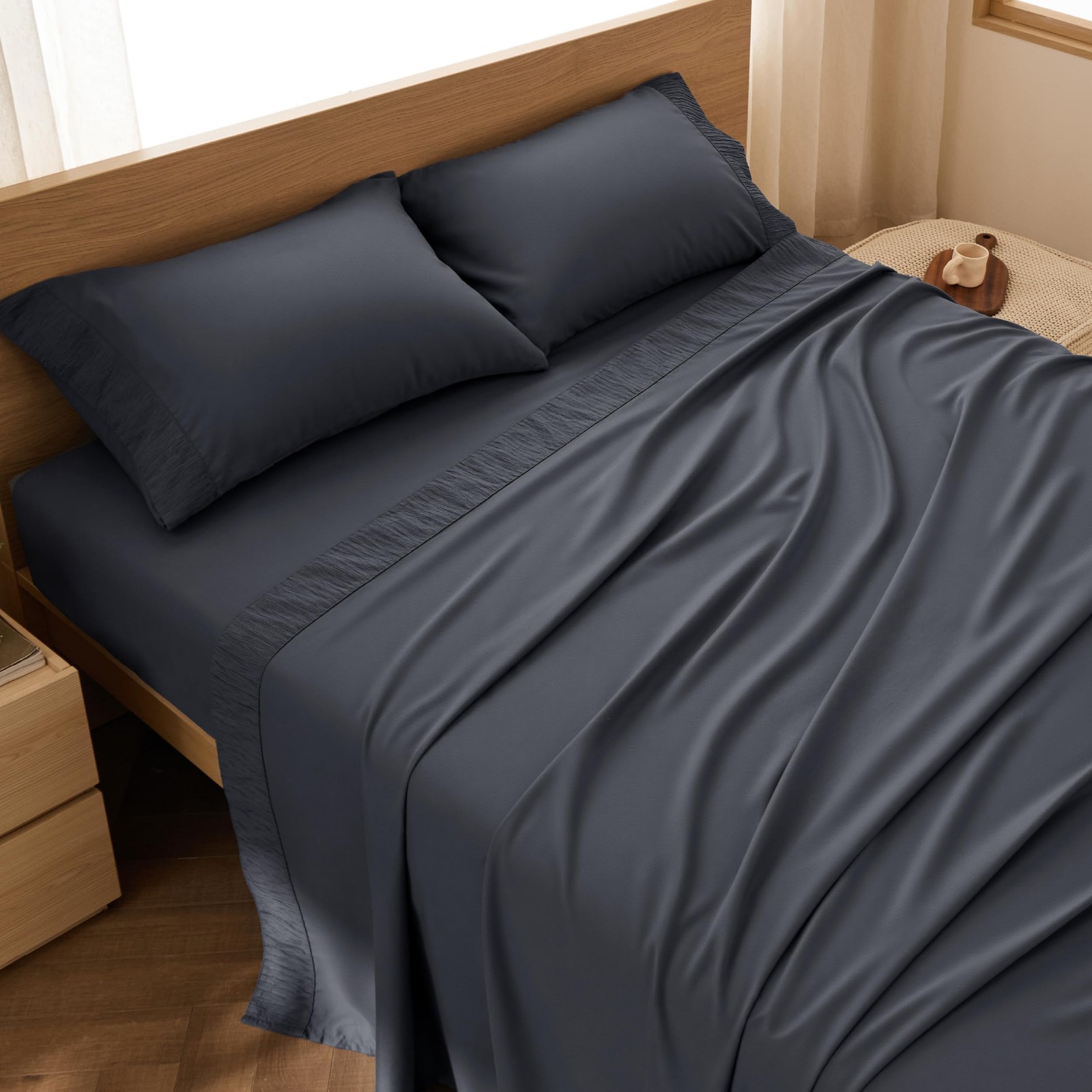 Bedsure King Size Sheets Set - 4 Pieces Soft King Sheets - Breathable Cooling Bedsure King Size Sheets Set - 4 Pieces Soft King Sheets - Breathable Cooling