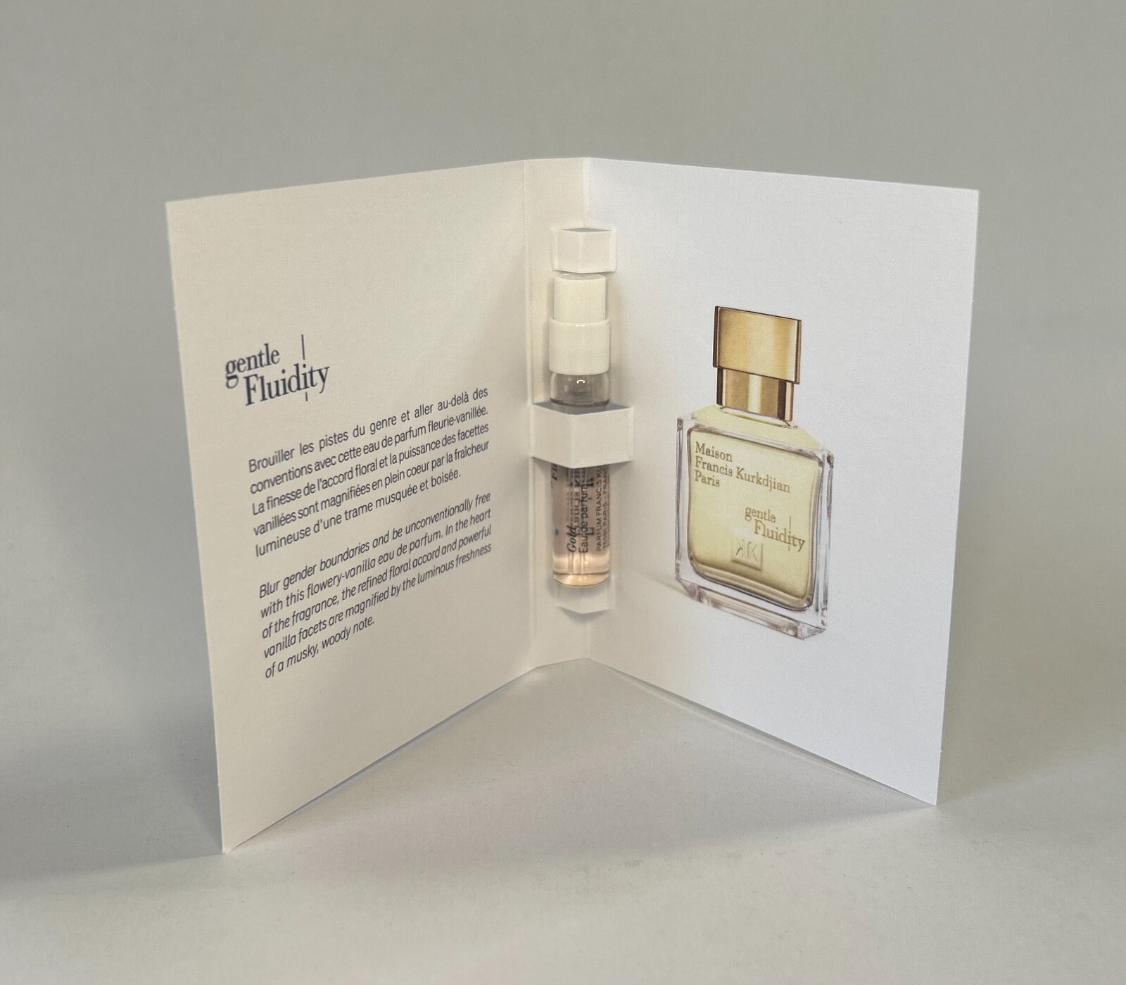 Maison Francis Kurkdjian Gentle Fluidity Gold EDP 2ml Vial Spray New With Card