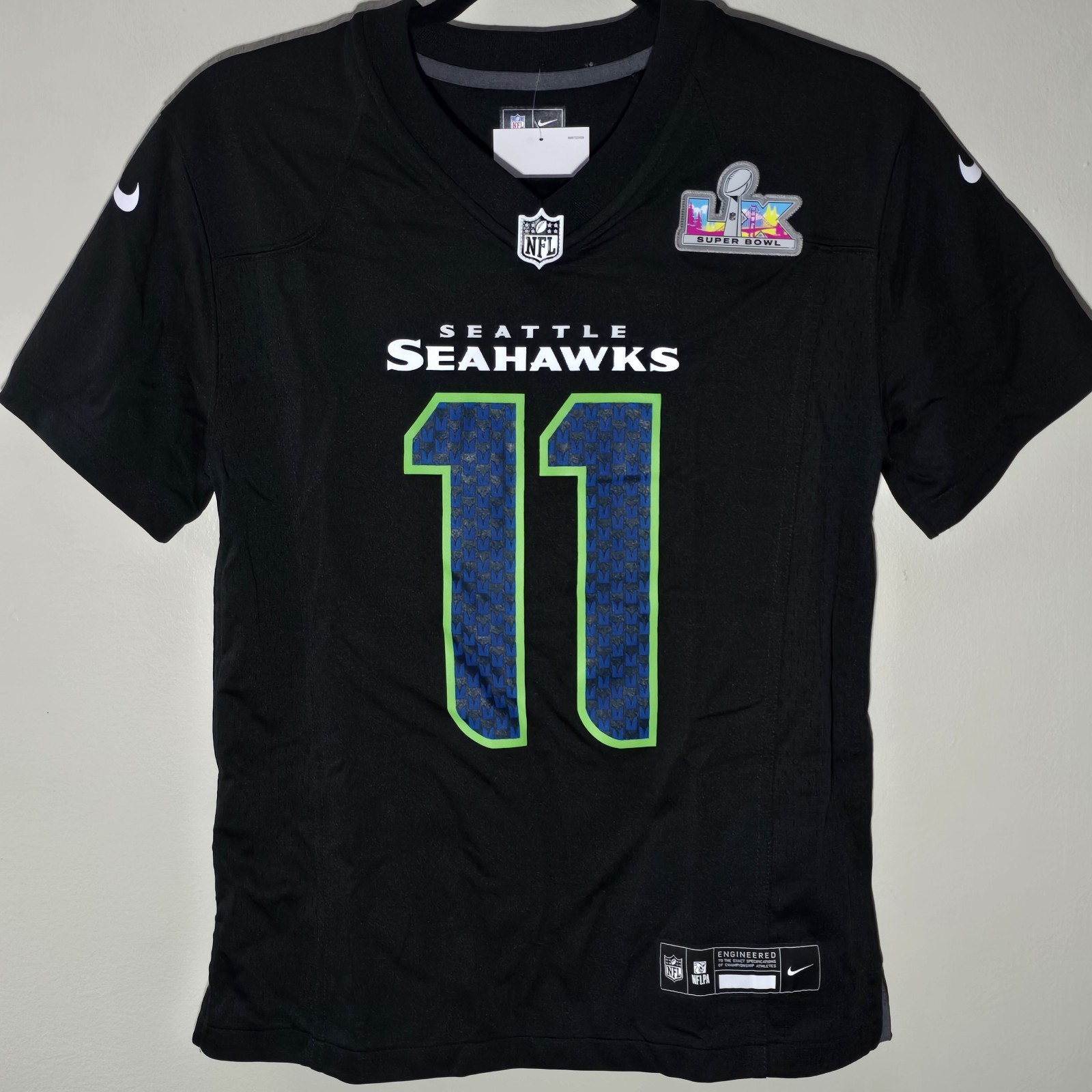 Jaxon Smith-Njigba Seattle Seahawks Nike Super Bowl LX Carbon Jersey Youth M NWT