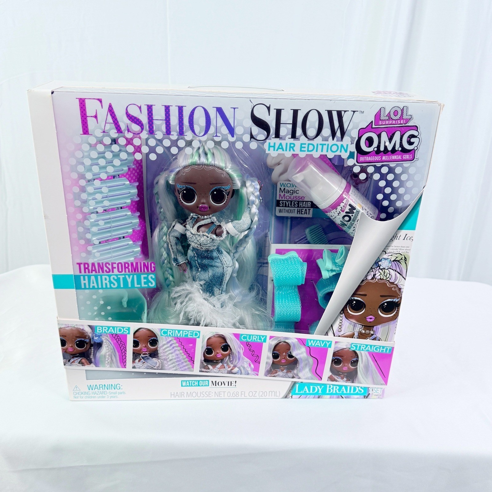 LOL Surprise OMG Fashion Show Hair Edition Lady Braids Doll 584285 New LOL Surprise OMG Fashion Show Hair Edition Lady Braids Doll 584285 New