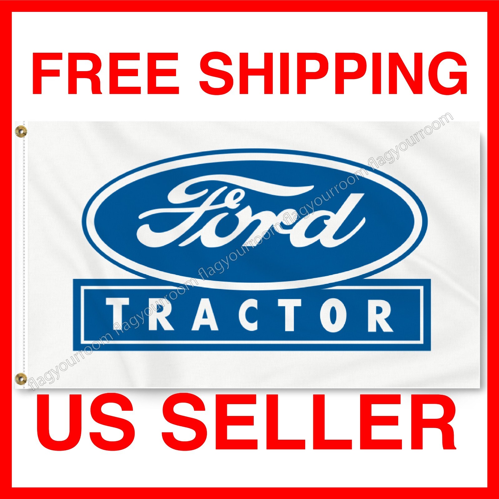 Ford Tractor 3X5 ft USA Banner Truck Quality Farm Garage Wall Sign 