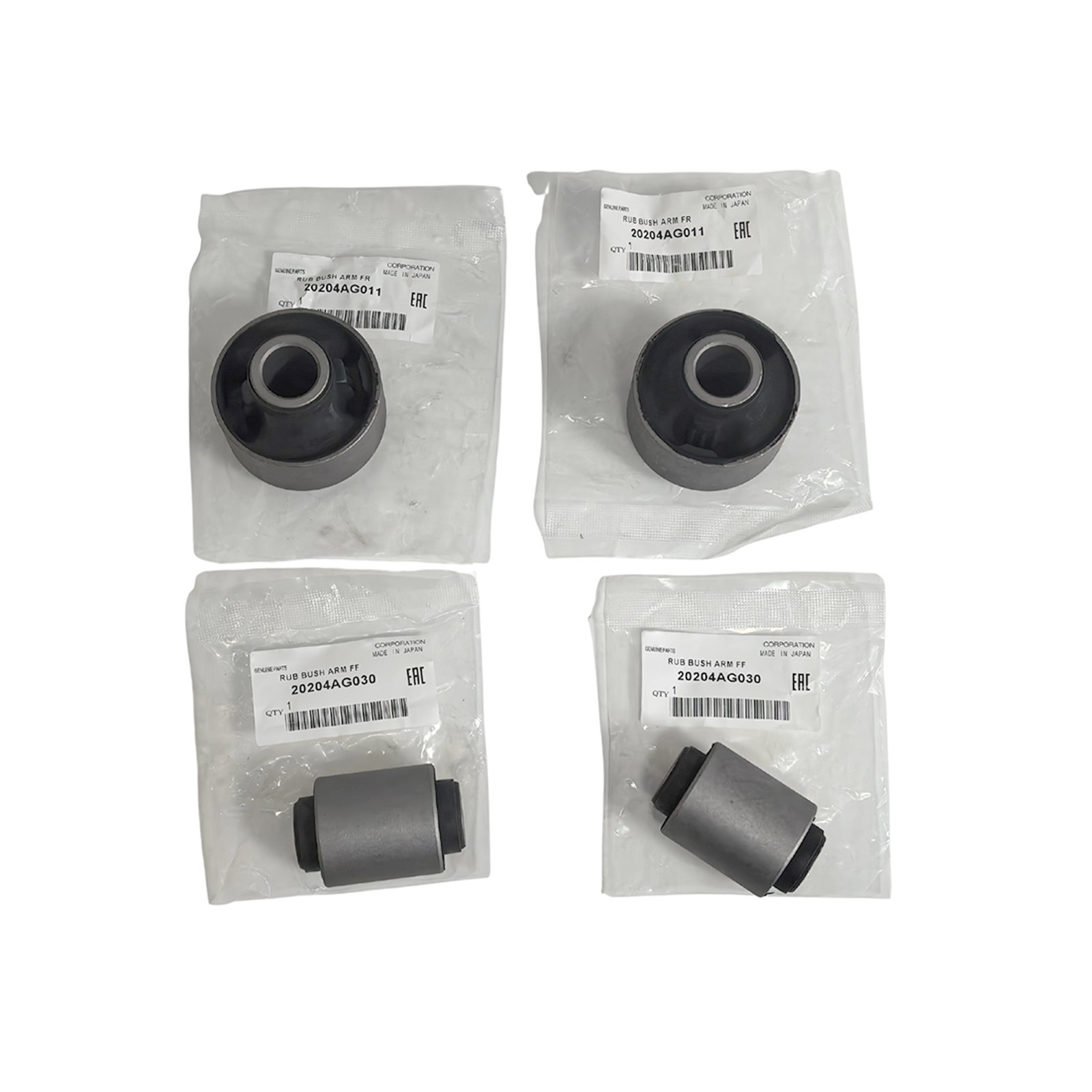 New 4PCS Front Control Arm Bushing 20204AG030 20204AG011 For Subaru