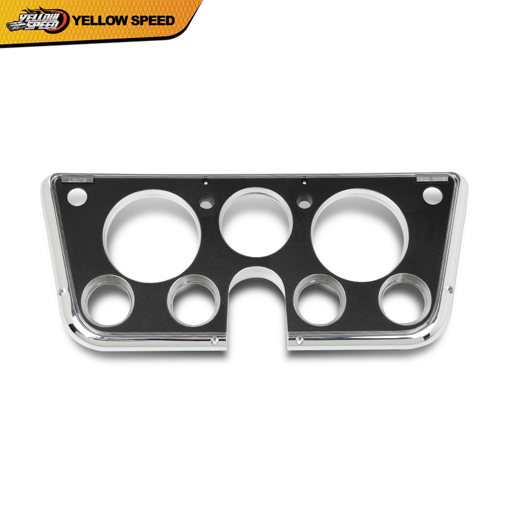 Dash Bezel Trim Front Fit for Chevy C10 1967-1972 Black Chrome Dashboard Panel