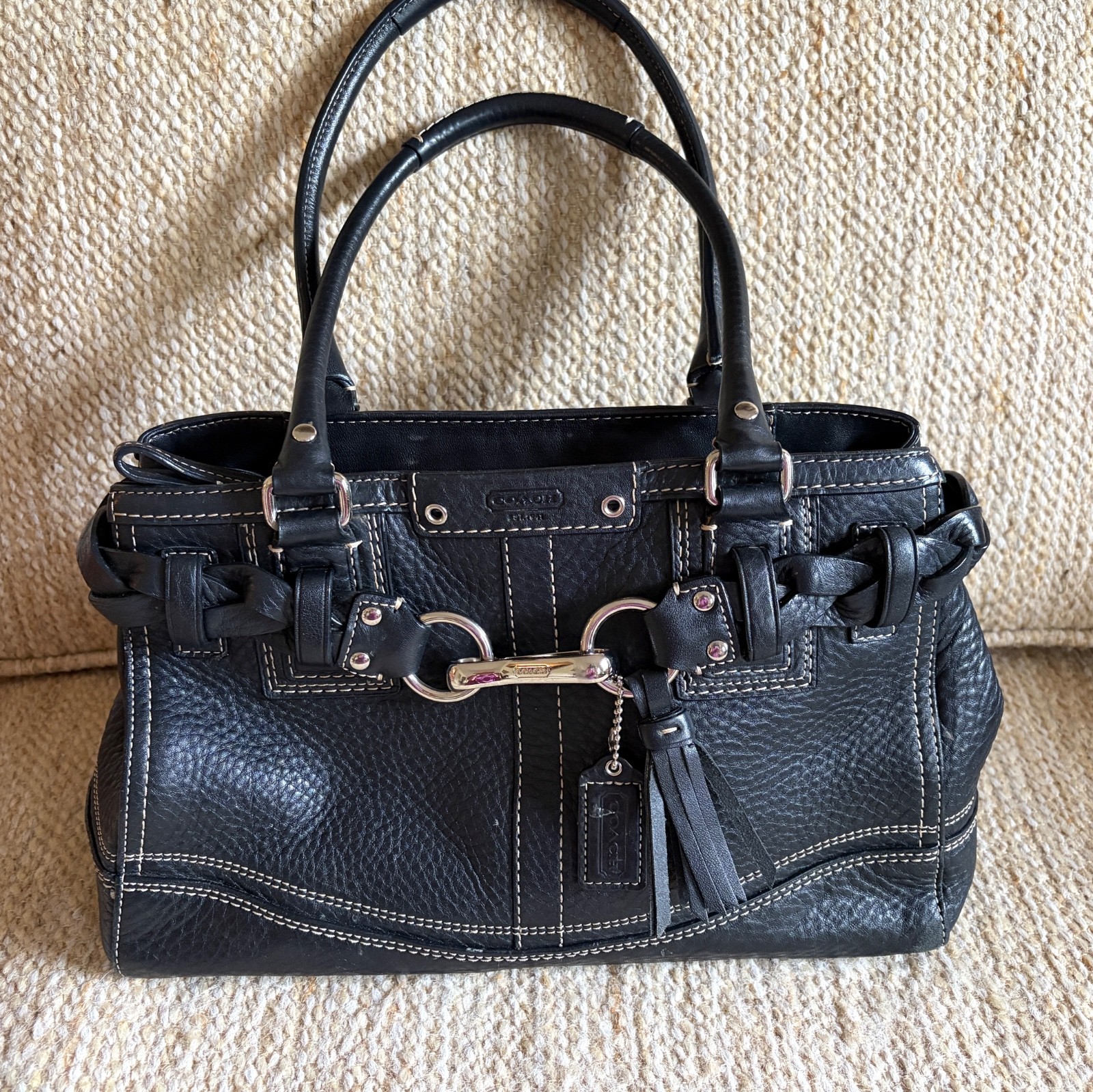 COACH Y2K Vintage Hampton Carryall Luxury Leather Tote Handbag Purse 13084 COACH Y2K Vintage Hampton Carryall Luxury Leather Tote Handbag Purse 13084