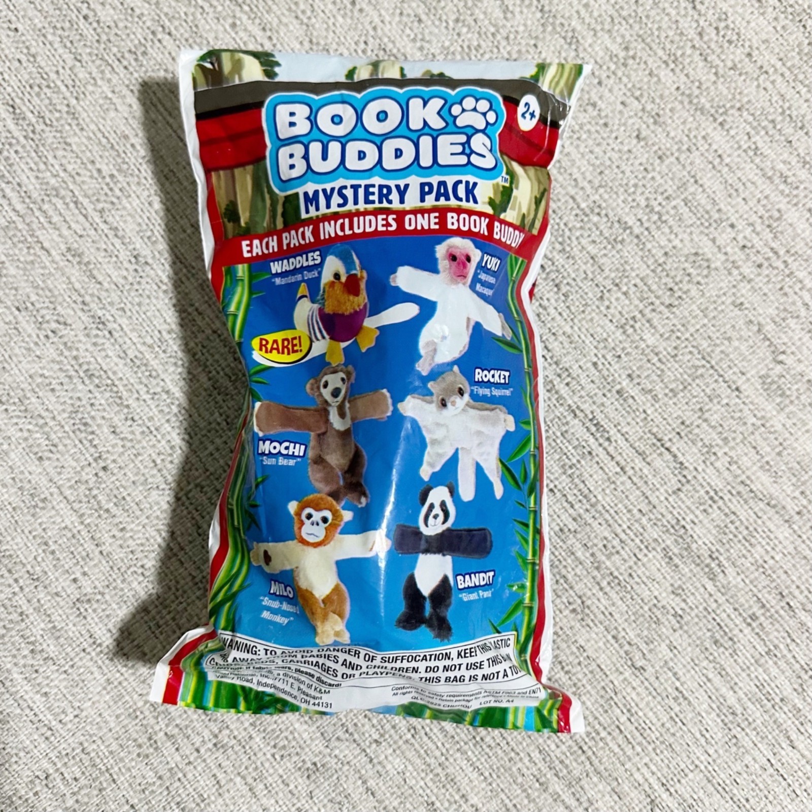 Wild Republic Book Buddies Plush Animal Mystery Pack Slap Bracelet NEW