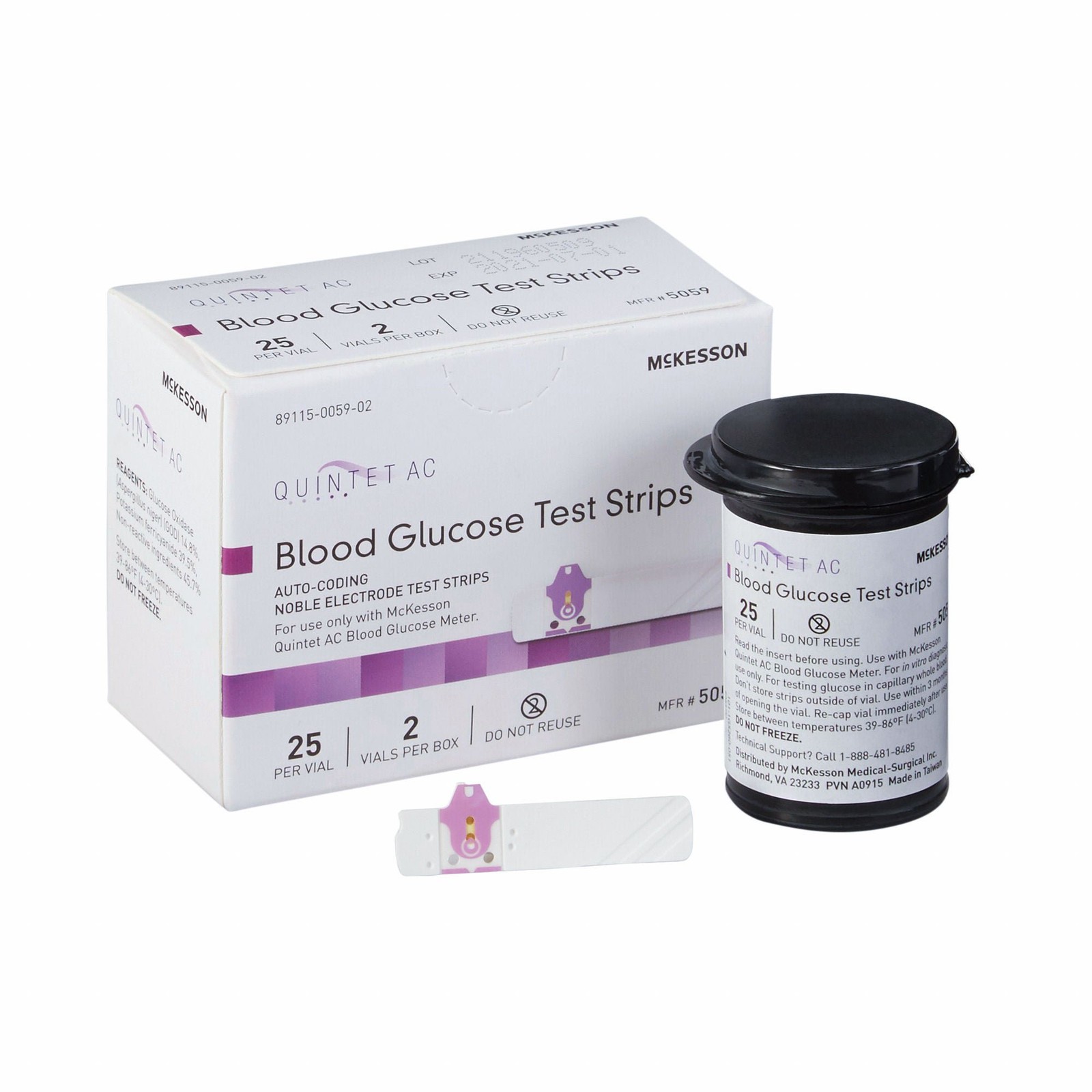 300 Ct McKesson Quintet AC Blood Glucose Diabetic Test Strips Never Expired 5059 300 Ct McKesson Quintet AC Blood Glucose Diabetic Test Strips Never Expired 5059
