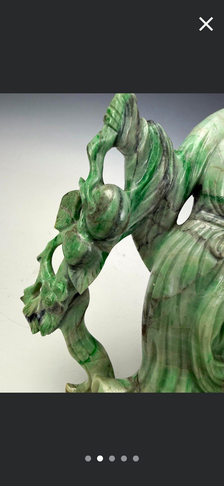 Vintage Chinese Jadeite carved Immortal Vintage Chinese Jadeite carved Immortal