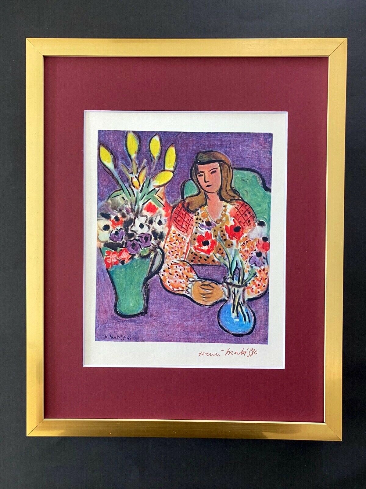 HENRI MATISSE 1948 BEAUTIFUL SIGNED PRINT BEAUTIFULLY FRAMED HENRI MATISSE 1948 BEAUTIFUL SIGNED PRINT BEAUTIFULLY FRAMED