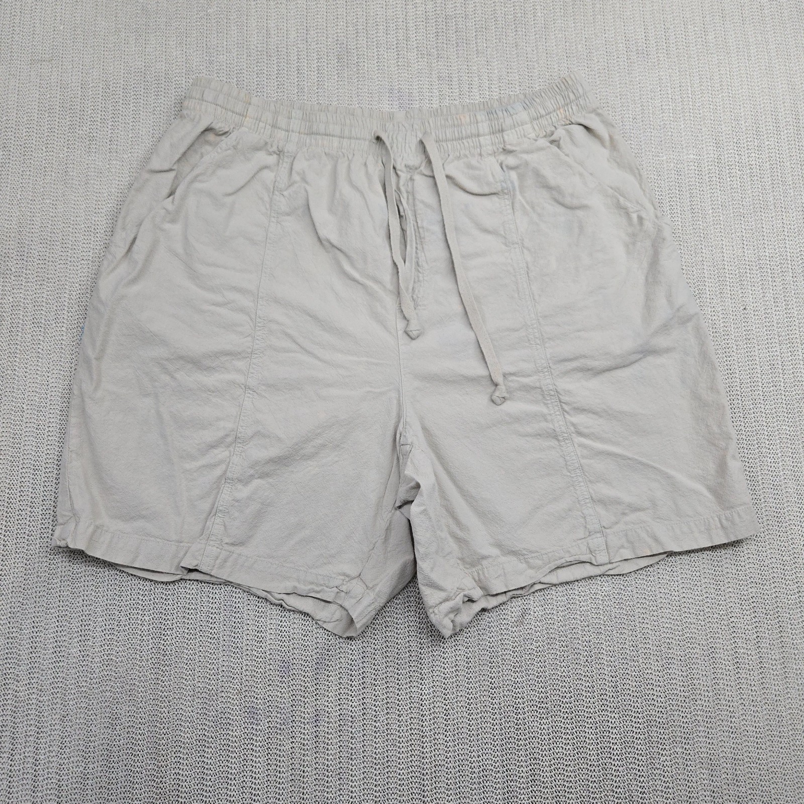 White Stag Shorts Women 14w/16W Stretch Waist Beige Pull On Dawstring Light Plus White Stag Shorts Women 14w/16W Stretch Waist Beige Pull On Dawstring Light Plus