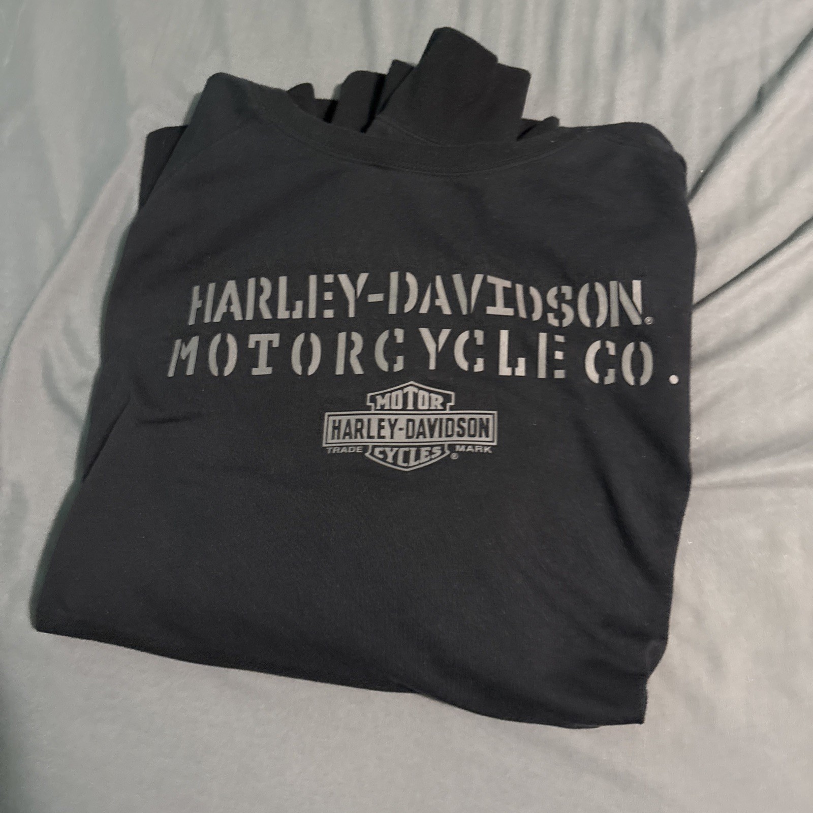 Vintage Harley Davidson Long Sleeve Shirt Mens XL Black Graphic T Motor Company