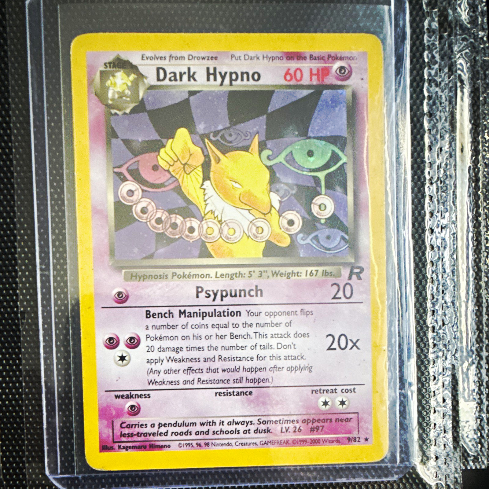 Wizards of the Coast Dark Hypno 9/82 Team Rocket Holo Rare English 60 HP