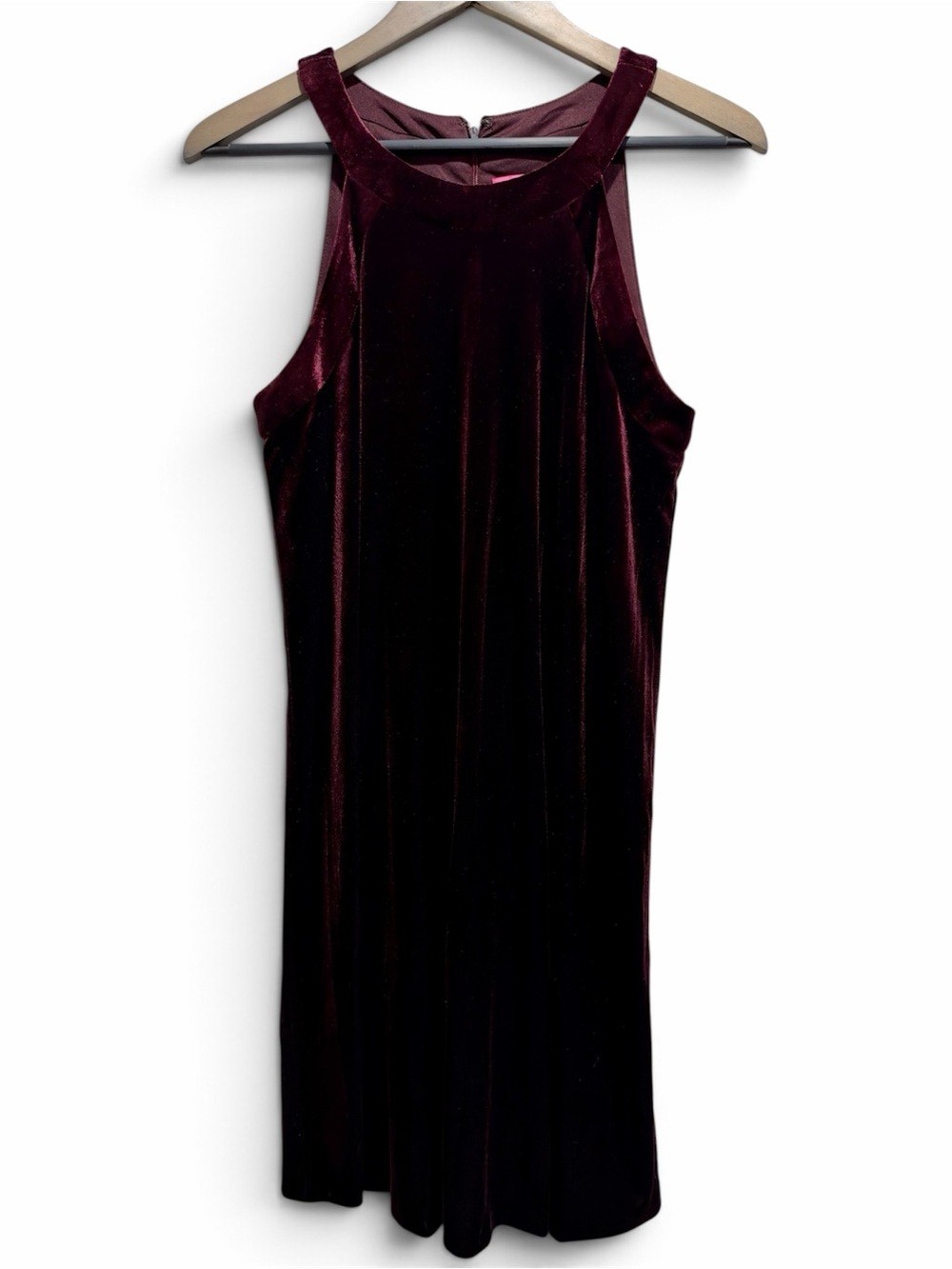 Betsey Johnson Plum Velvet High Neck Swing Dress 10 Whimsigoth