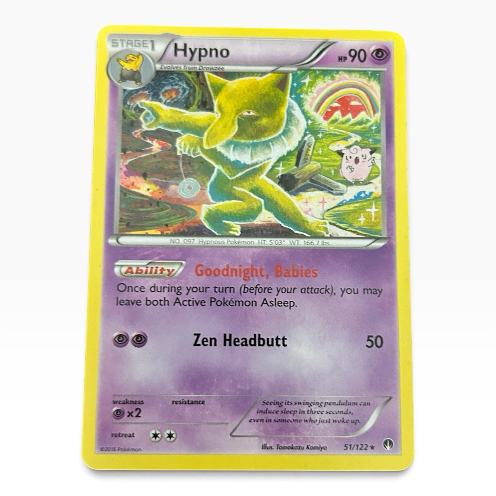 Pokemon Hypno BKP #51/122 NM Near Minit Lightly Played Rare Pokemon Hypno BKP #51/122 NM Near Minit Lightly Played Rare